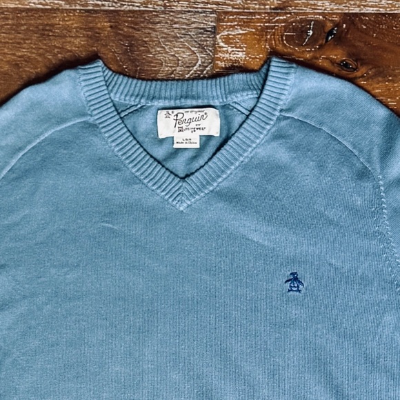 Original Penguin Other - Original Penguin by Munsingwear Men's Blue V-Neck Sweater. Light Blue. Men’s L.